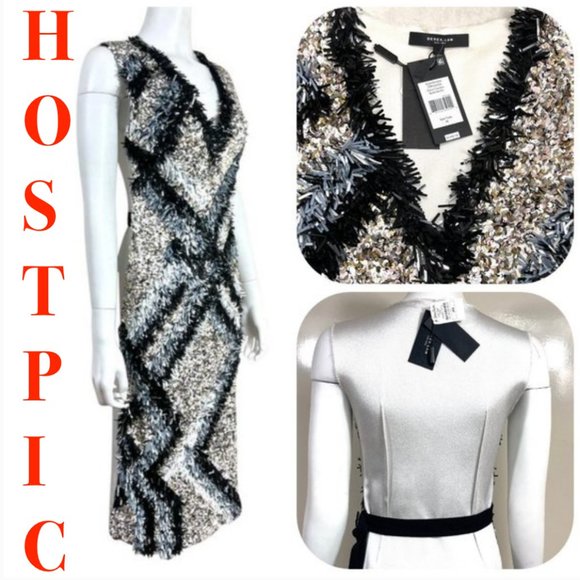 Derek Lam Runway sequin silk belted dress $5000 - Picture 1 of 15